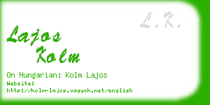 lajos kolm business card